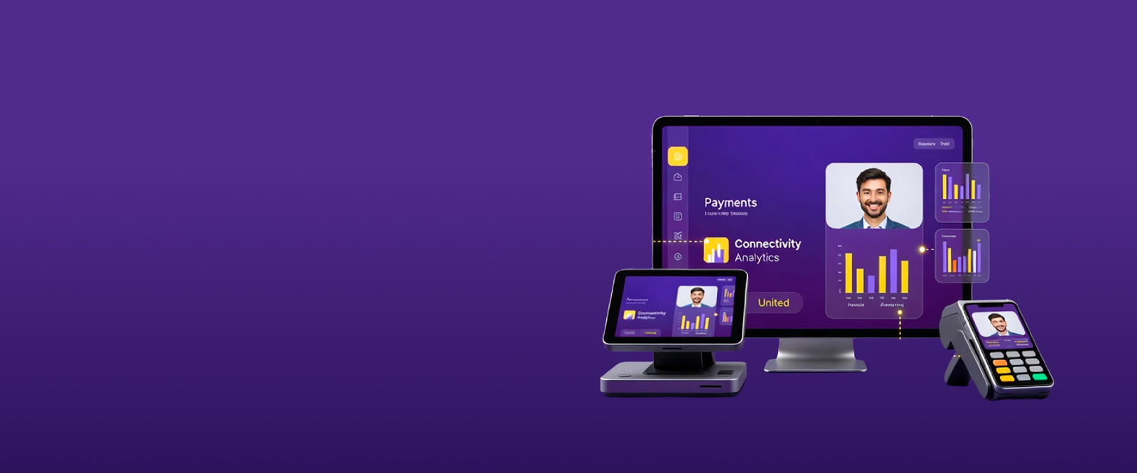 Connected business payment and telecom devices