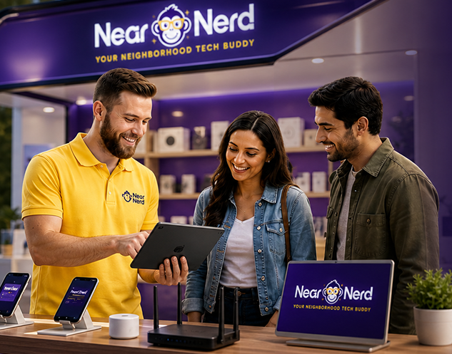 Near Nerd team supporting customers in-store